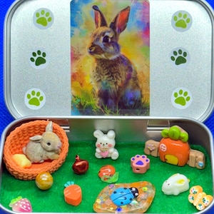 Pocket Pets – Domestic Animal Edition | Collectible Miniature Sensory Tin | Portable Travel Fidget bunny