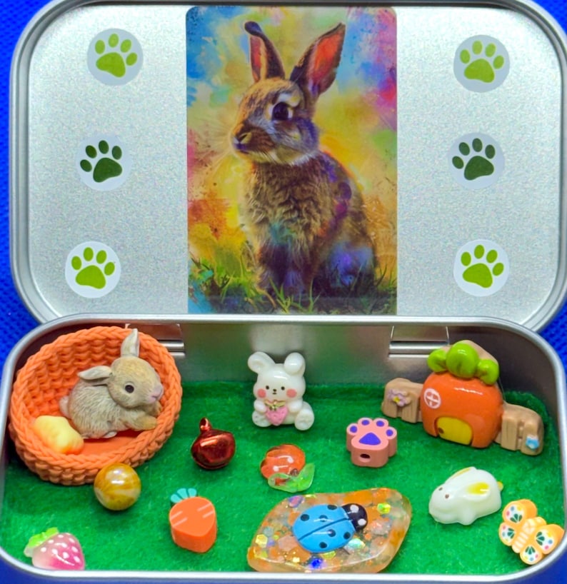 Pocket Pets – Domestic Animal Edition | Collectible Miniature Sensory Tin | Portable Travel Fidget bunny
