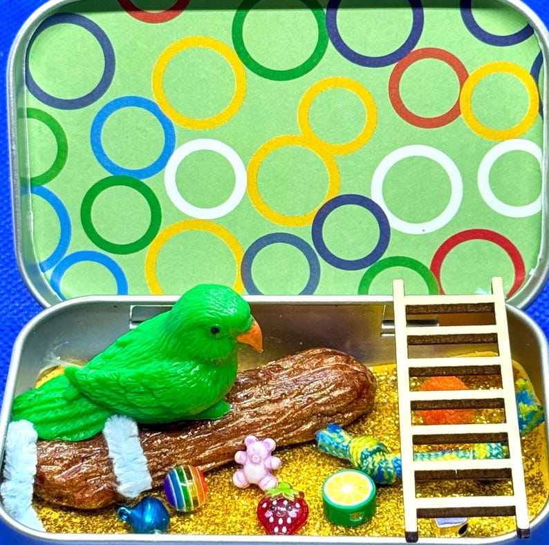 Pocket Pets – Domestic Animal Edition | Collectible Miniature Sensory Tin | Portable Travel Fidget parrot