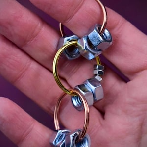 Weighted Sensory Fidget Toy | Hex Nut Tactile Finger Fidget Rings