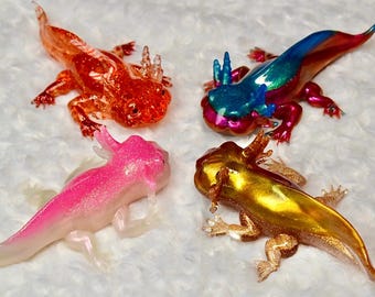 Axolotl Resin Statue | Handmade Animal Figure