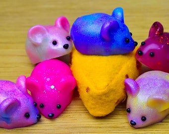 Sensory Fidget Mouse | Silicone Comfort Mice | Cute Mouse Desk Pet Figure