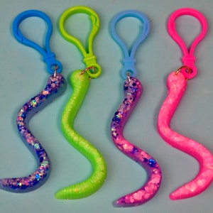 Glow Gummy Worm Keychains