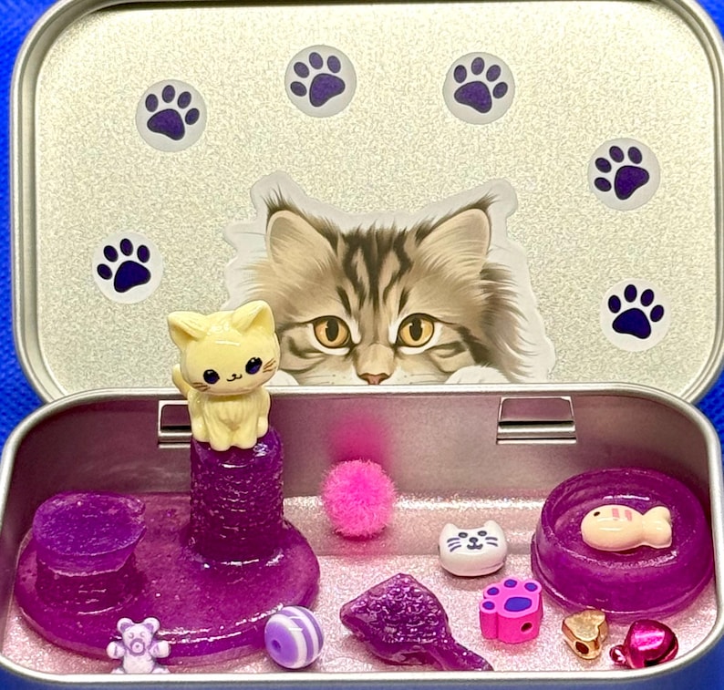 Pocket Pets – Domestic Animal Edition | Collectible Miniature Sensory Tin | Portable Travel Fidget kitten