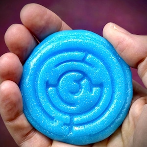 Worry Stone Maze Fidget | Pocket Labyrinth for Stress Relief | Textured Resin Sensory Calm Stone