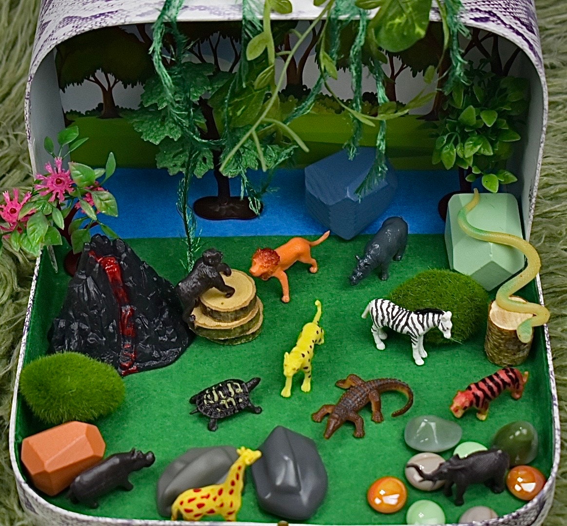 Jungle Suitcase Playset Etsy