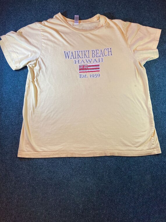 Vintage Wakiki Beach T-shirt, Hawaii Wakiki Beach… - image 1
