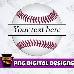 Baseball Monogram. Add your own text. Baseball PNG. Little league. Baseball team gift.