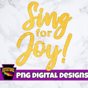 Sing for Joy! Music lover PNG. Music Digital download.