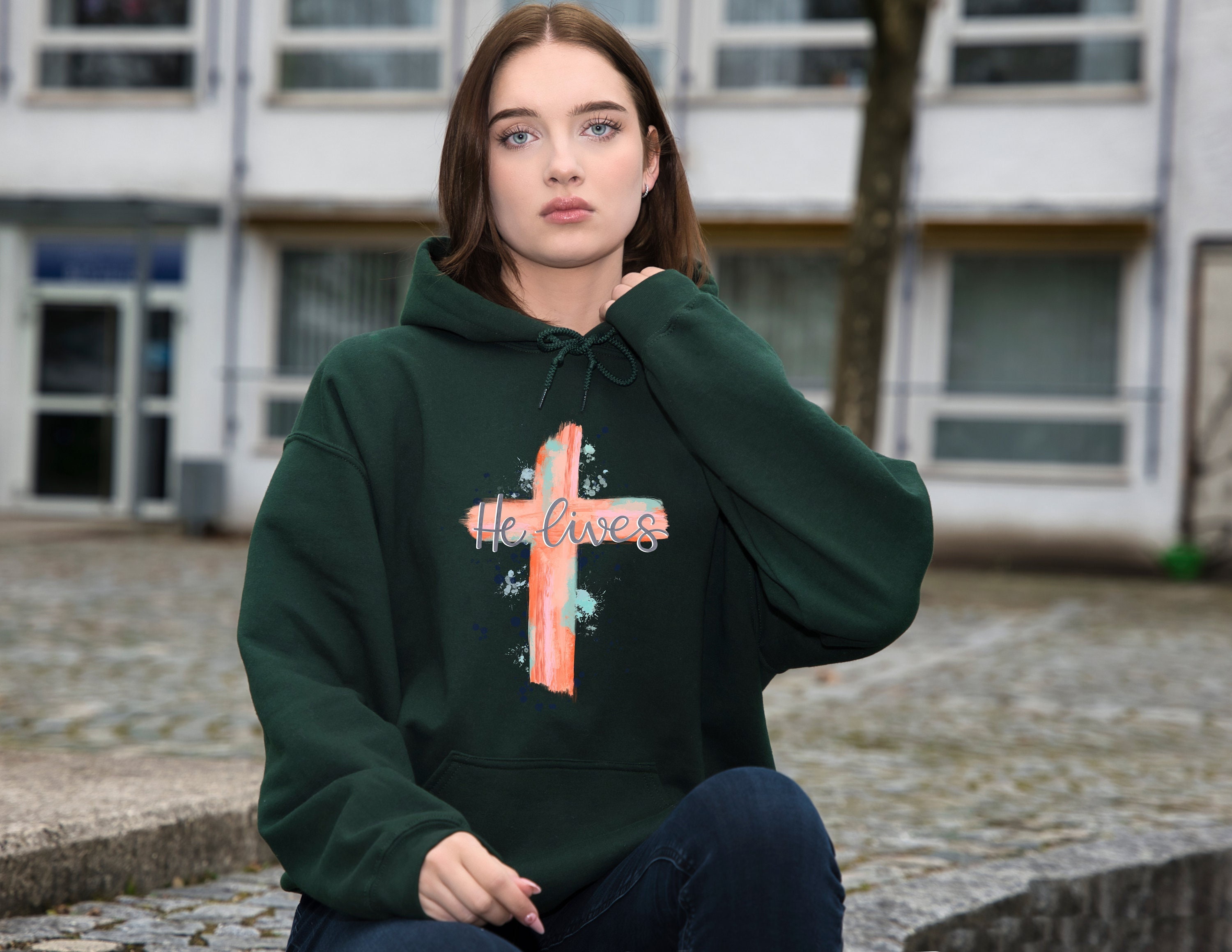 He Lives Easter Life Hoodie, Sublimation Design Hoodie, Christian