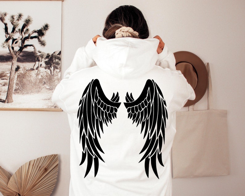 Angel Hoodie Aesthetic Hoodie Wings Hoodie Trendy Hoodies - Etsy
