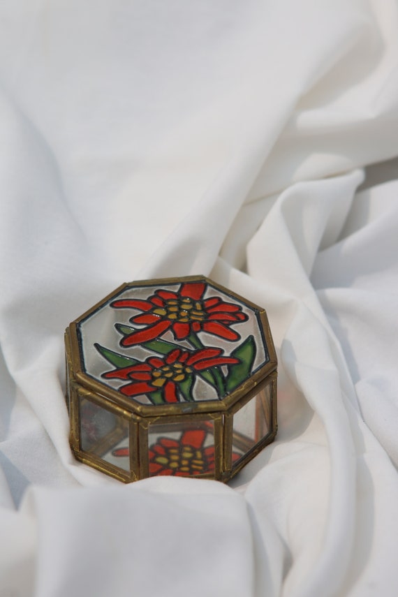 vintage stained glass jewellery Gem