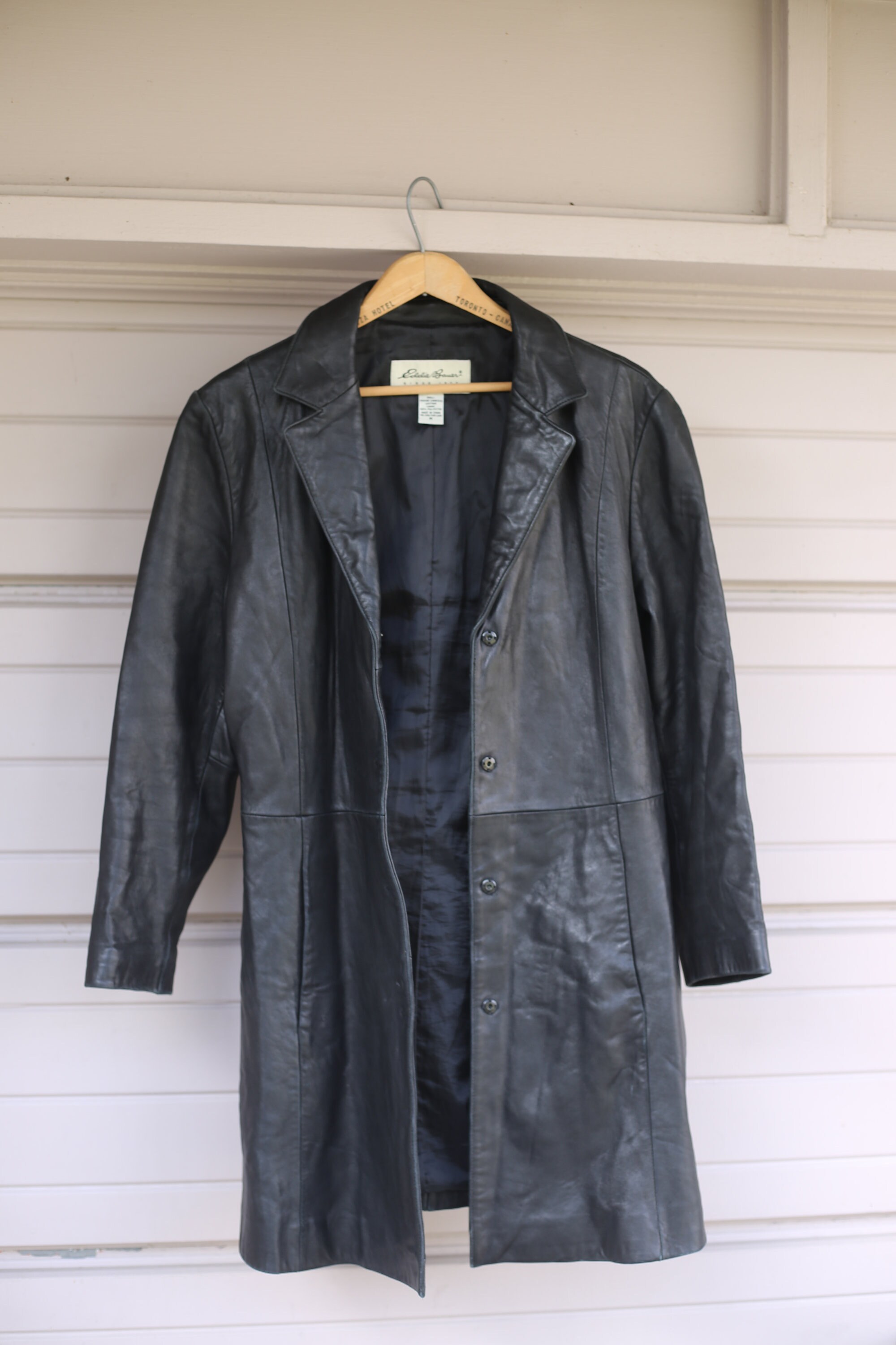 Buy Vintage 90s Y2K 00s Eddie Bauer Leather Jacket S M Minimal 
