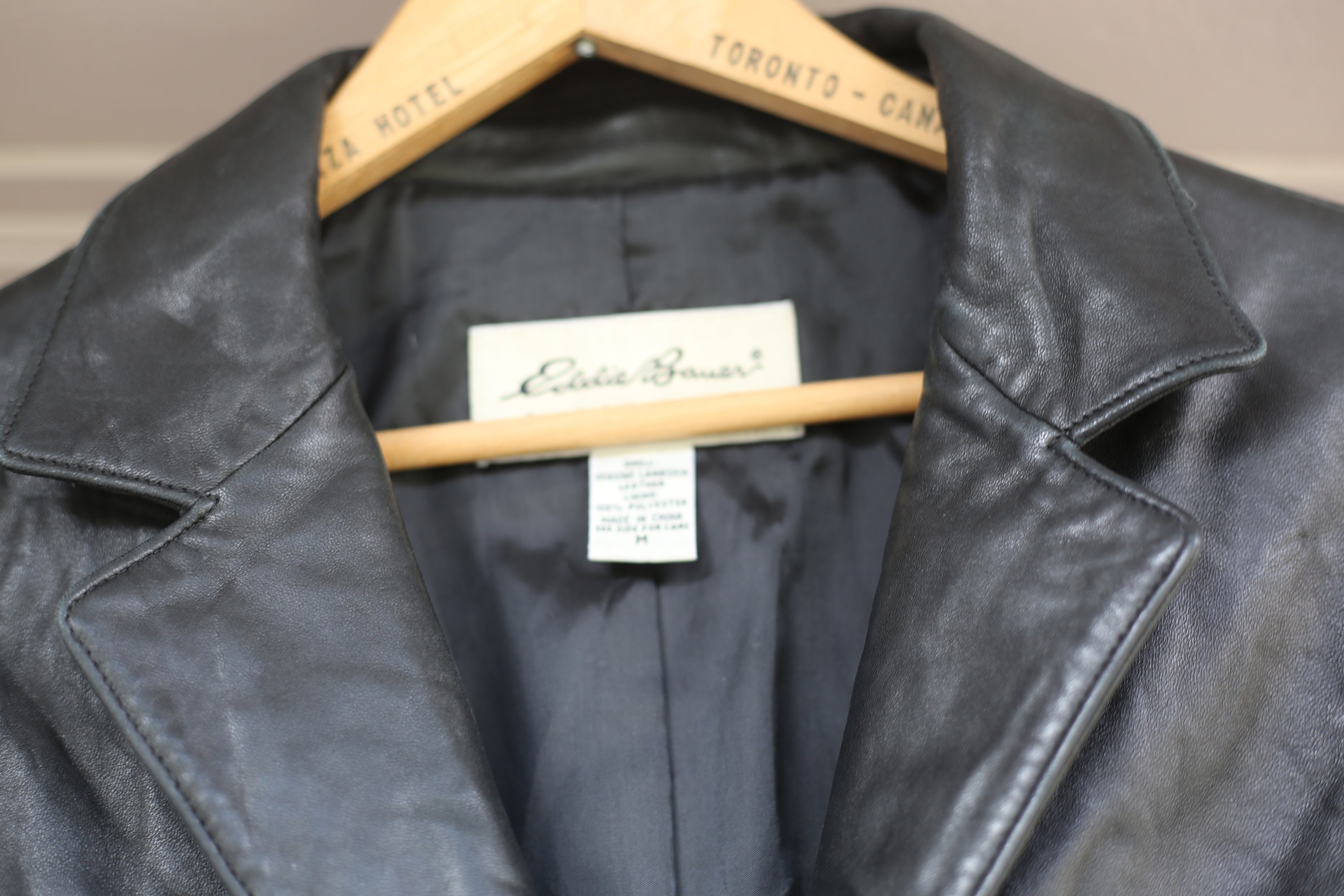 ジャケット・アウター 00's  Eddie Bauer leather jkt coat y2k 00's Eddie Bauer leather jkt coat y2k