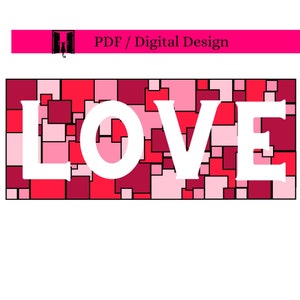Stained Glass Love - Cross Stitch Pattern, PDF, Instant Download