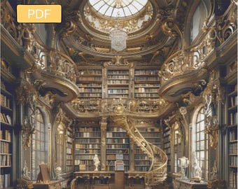 Celestial Library - Digital Download PDF Cross Stitch Pattern - Etsy