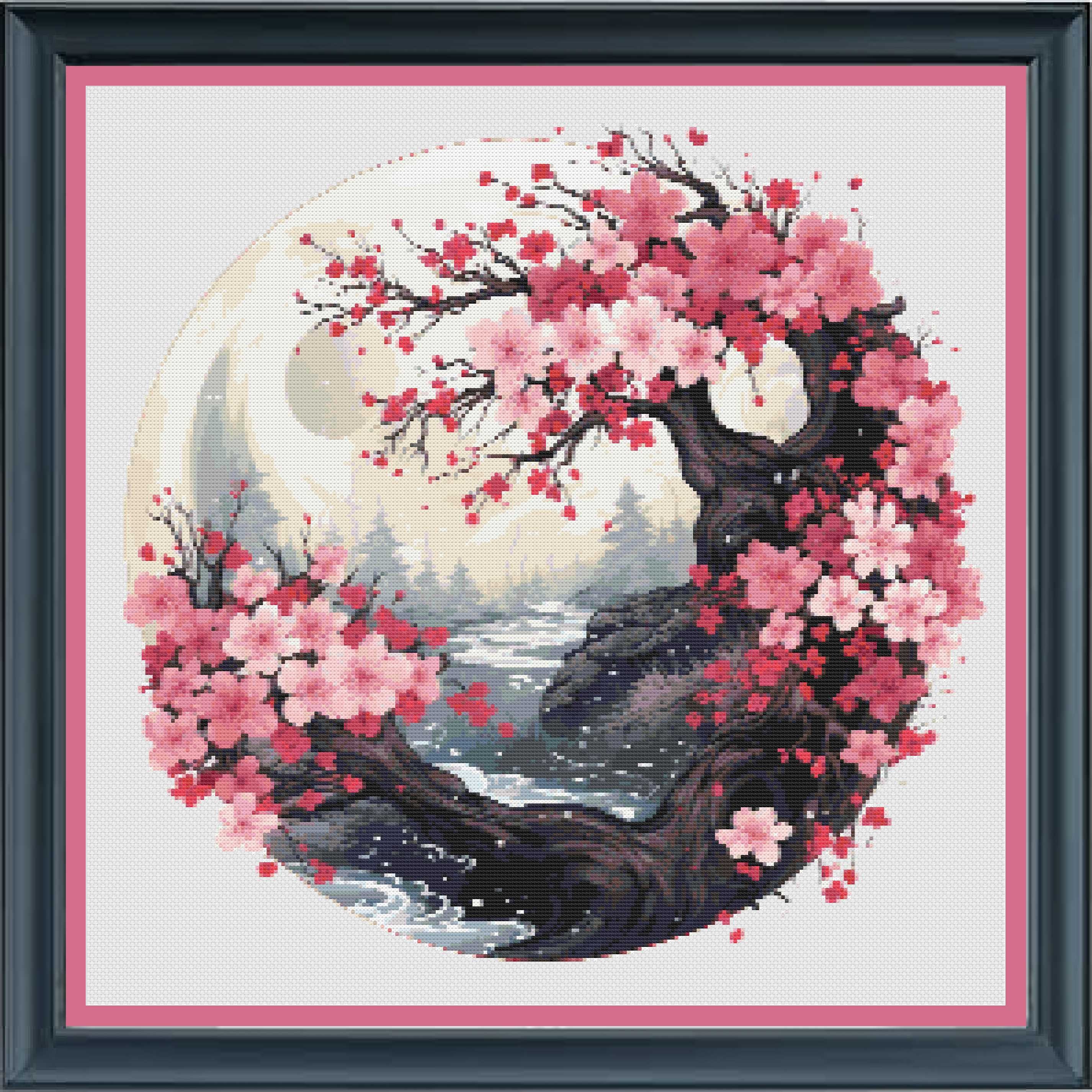Cherry Blossoms - Digital Download/pdf Cross Stitch Pattern - Etsy