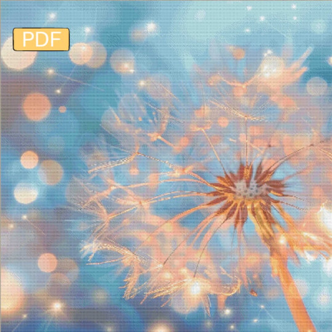 Dandelion - Digital Download PDF Cross Stitch Pattern - Etsy