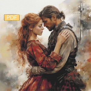 Highland Embrace - Digital Download PDF Cross Stitch Pattern
