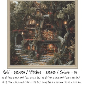 Woodland Library - Digital Download PDF Cross Stitch Pattern - Etsy