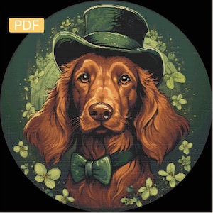 A Very Irish Setter - Digital Download PDF Cross Stitch Pattern