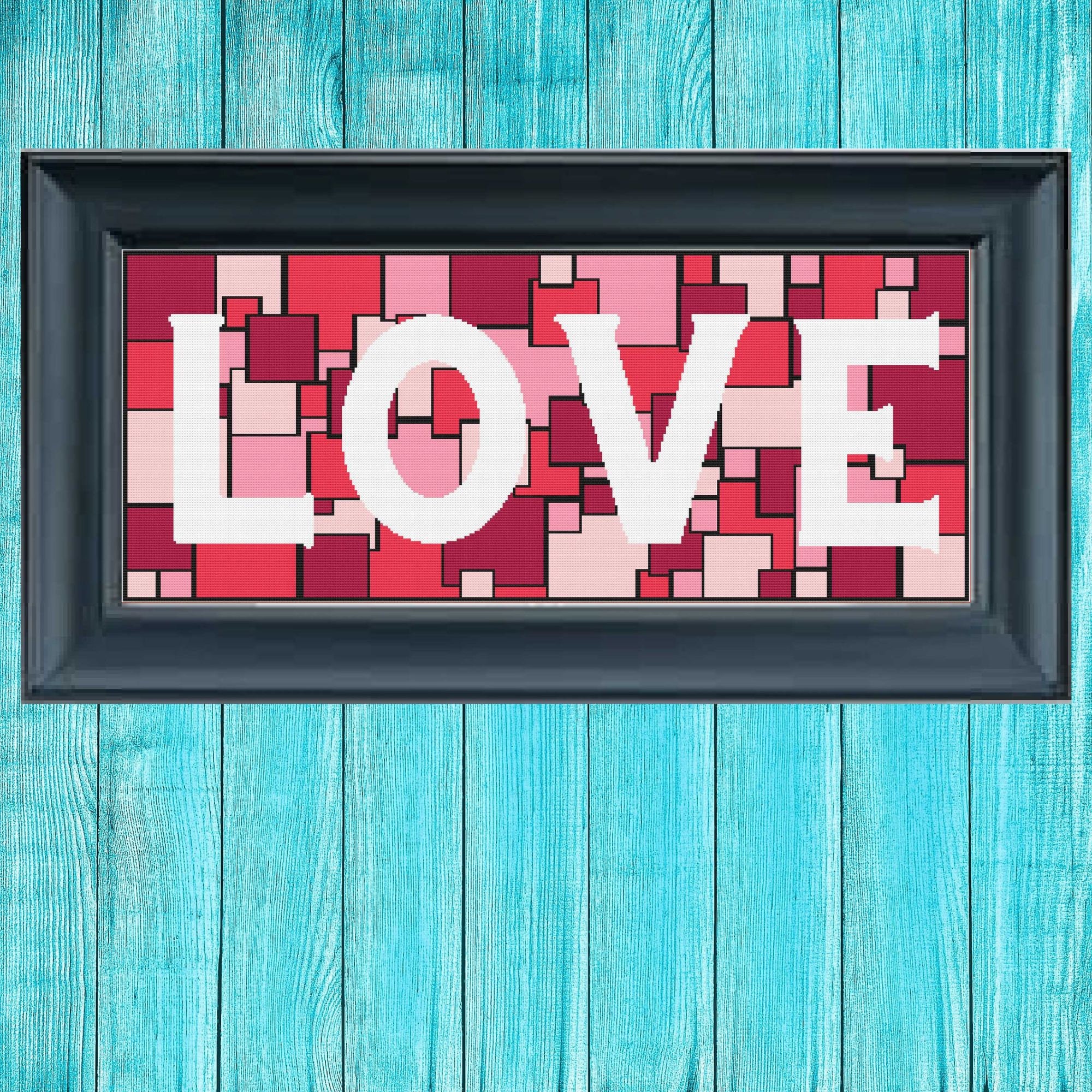 Stained Glass Love - Cross Stitch Pattern, PDF, Instant Download - Etsy