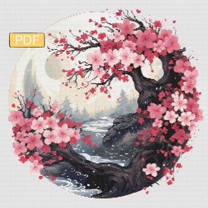 Cherry Blossoms - Digital Download/PDF Cross Stitch Pattern