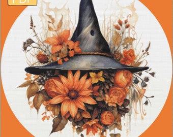 Witches Hat - Digital Download/PDF Cross Stitch Pattern