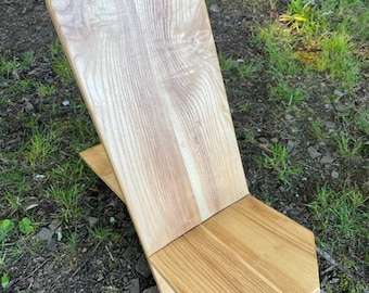 Handmade Ash Camping Chair – Viking Stargazing Design, Flat Storage