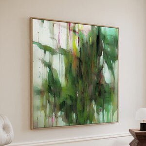 Sage Green Abstract Canvas Print: Modern Wall Art