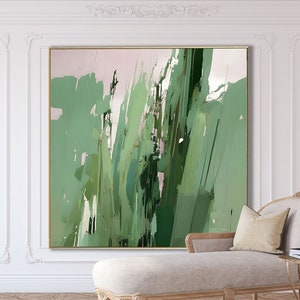 Sage Green Abstract Art Print: Modern Wall Decor