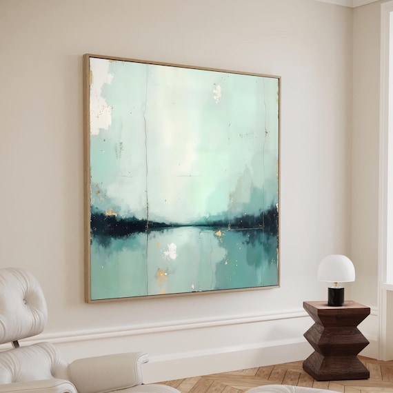 Teal Abstract Art Print: Modern Wall Décor