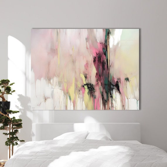 Blush Pink Large Abstract Art Print, Modern Abstract Art Wall décor, Minimalist Wall art, H01015