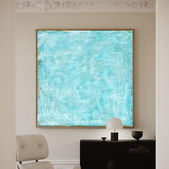 Turquoise Blue Green Abstract Art Print, Green Blue Abstract Print, TRQSBG