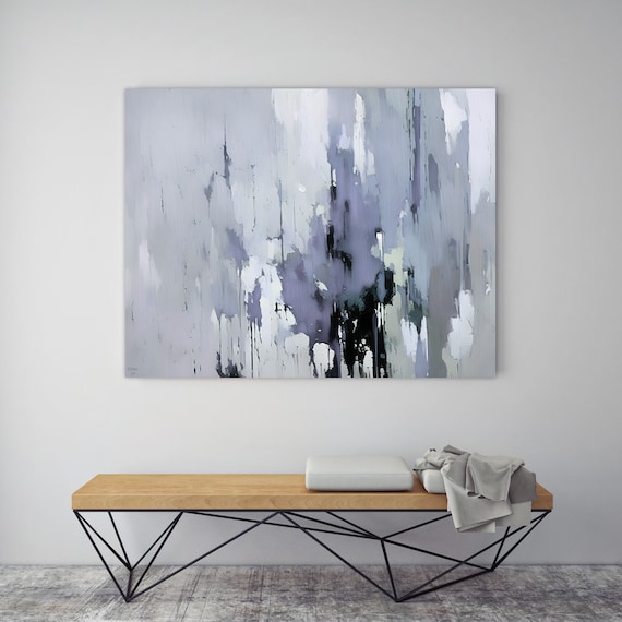 Blue Gray Abstract, Abstract Art Prints, Minimalist Wall Art, Abstract Art Canvas,  Art prints, Artwork, Modern Home Décor, H00013