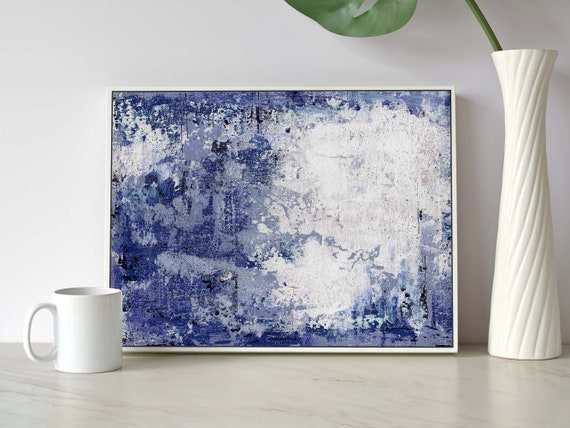 Blue Gray Abstract, Abstract Art Print, Minimalist Wall Art, Abstract Art, Canvas,  Art prints, Artwork, Modern Home Décor H02101