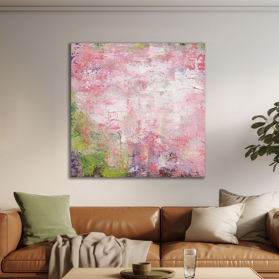 Sage green Blush pink Abstract Painting, Wall décor, Wall art, Canvas print, Art print, S02100
