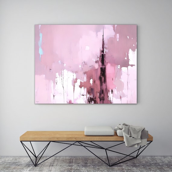 Pink Abstract, Modern Abstract Art Colorful,  Fine Art Print Abstract, Wall décor, Minimalist Wall art, H01009