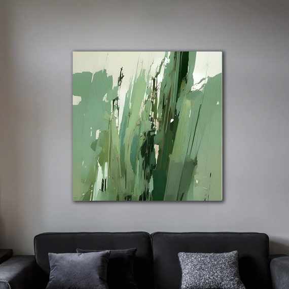 Green Abstract Wall décor, Wall art, Canvas print, Art print, S00023.2