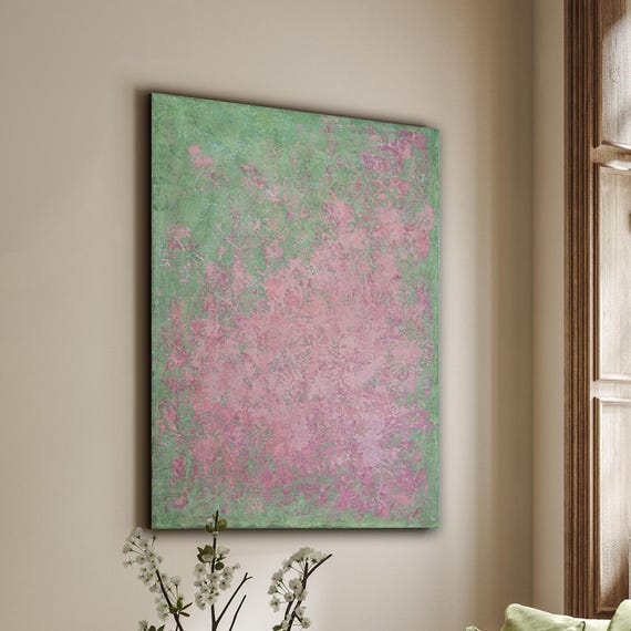 Teal Blush pink Abstract Fine Art Print, Wall décor, Wall art, Canvas print, Art print,  S02004.2