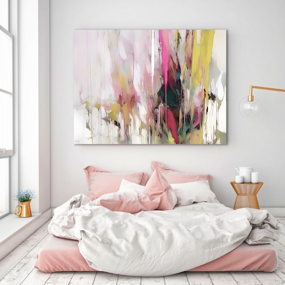 Blush Pink Abstract Fine Art Print, Modern Abstract Art Colorful, Wall décor, Minimalist Pink Abstract Wall art, H01008