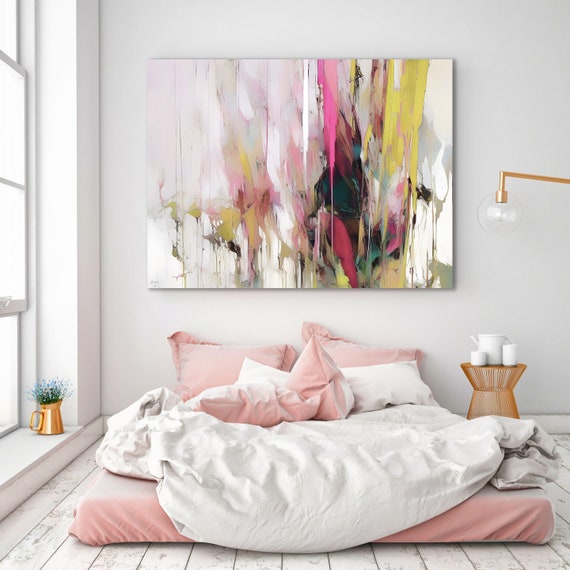 Blush Pink Abstract Fine Art Print, Modern Abstract Art Colorful, Wall décor, Minimalist Pink Abstract Wall art, H01008