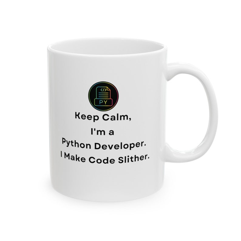 Python Developer Mug: Funny Coding Gift, Software Engineer Coffee Cup image 2