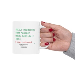 SQL Developer Mug: Funny Data Analyst Gift, FREE Personalization zdjęcie 9