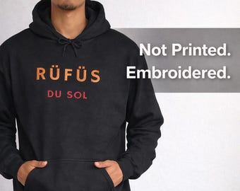 Minimalistischer Rüfüs Du Sol Hoodie Bestickter Streetwear Festival Outfit Geschenk Unisex Übergroßer Pullover