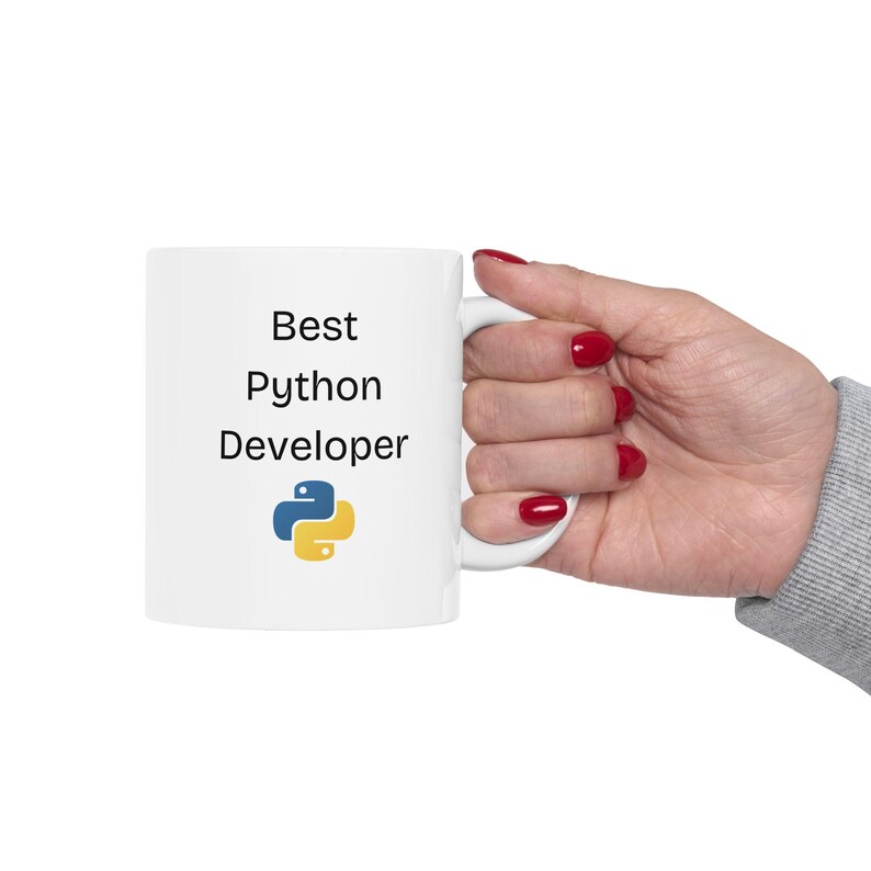 Python Developer Mug: Coding Enthusiast Gift, 11 oz Ceramic 画像 10