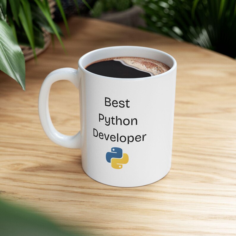 Python Developer Mug: Coding Enthusiast Gift, 11 oz Ceramic 画像 7