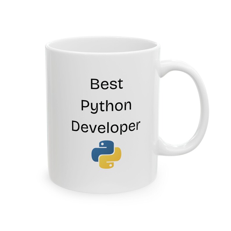 Python Developer Mug: Coding Enthusiast Gift, 11 oz Ceramic 画像 2