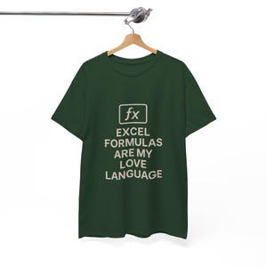 Camiseta "Las fórmulas de Excel son mi lenguaje de amor" - Regalo para analista de datos