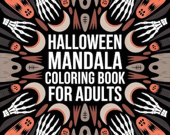 ハロウィン マンダラ ぬり絵ブック: 89 種類の不気味なデザイン (PDF ダウンロード、8.5 x 8.5 インチ)
